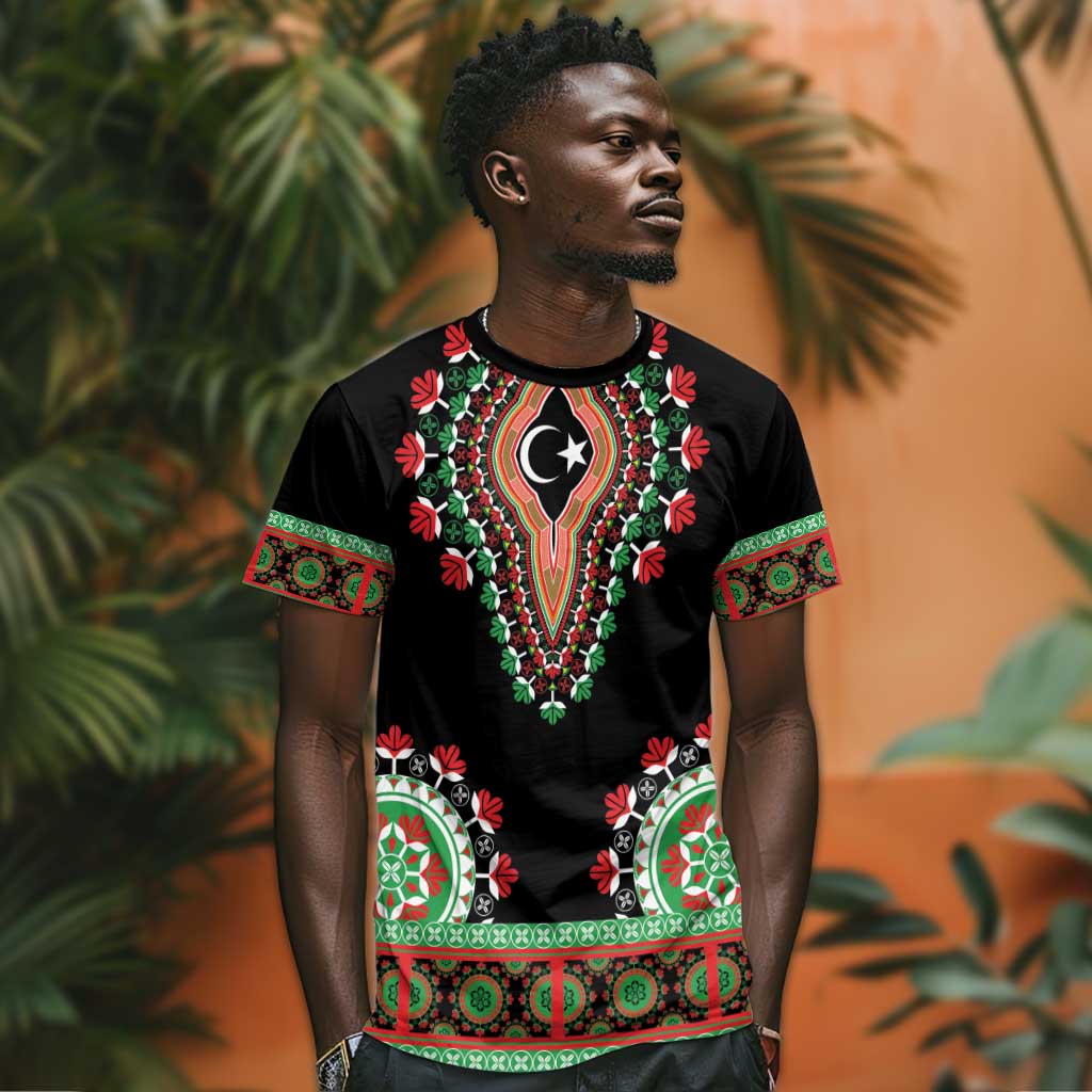 Libya Barbary Lion T shirt Dashiki Simple Style LT05