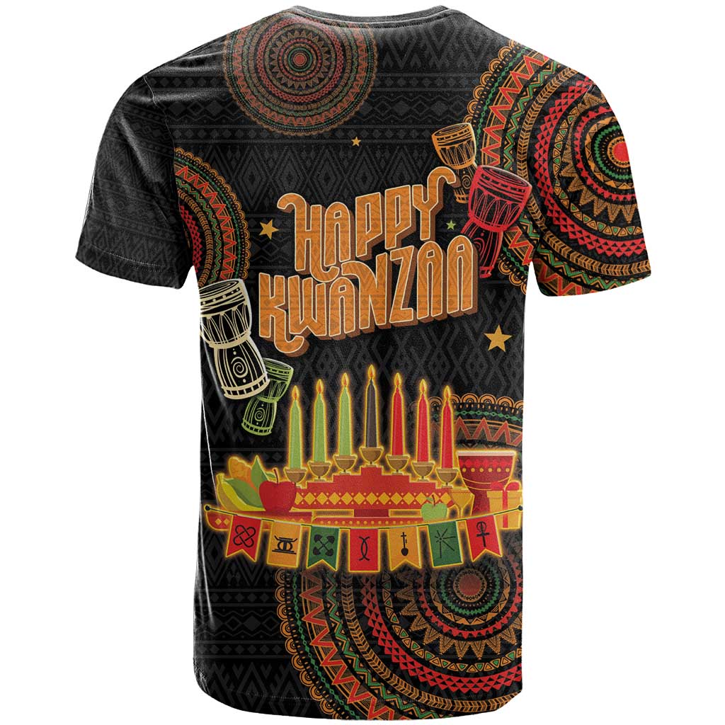Kwanzaa Kinara Candles T shirt African Tribal Pattern LT05
