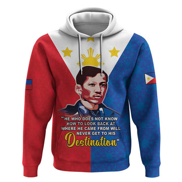 Philippines Filipinos Hoodie Jose Rizal Flag Style LT05
