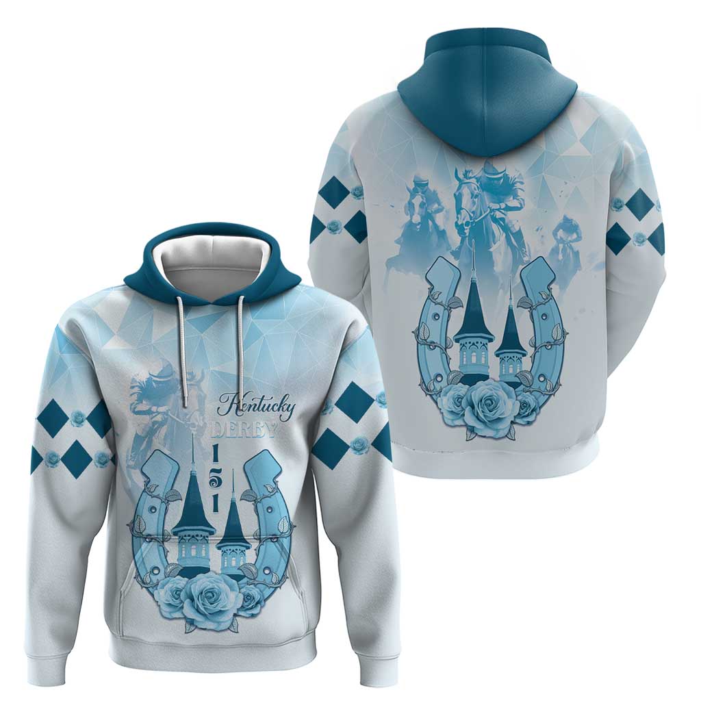 Kentucky Horse Racing Hoodie 151st Anniversary Blue Version LT05
