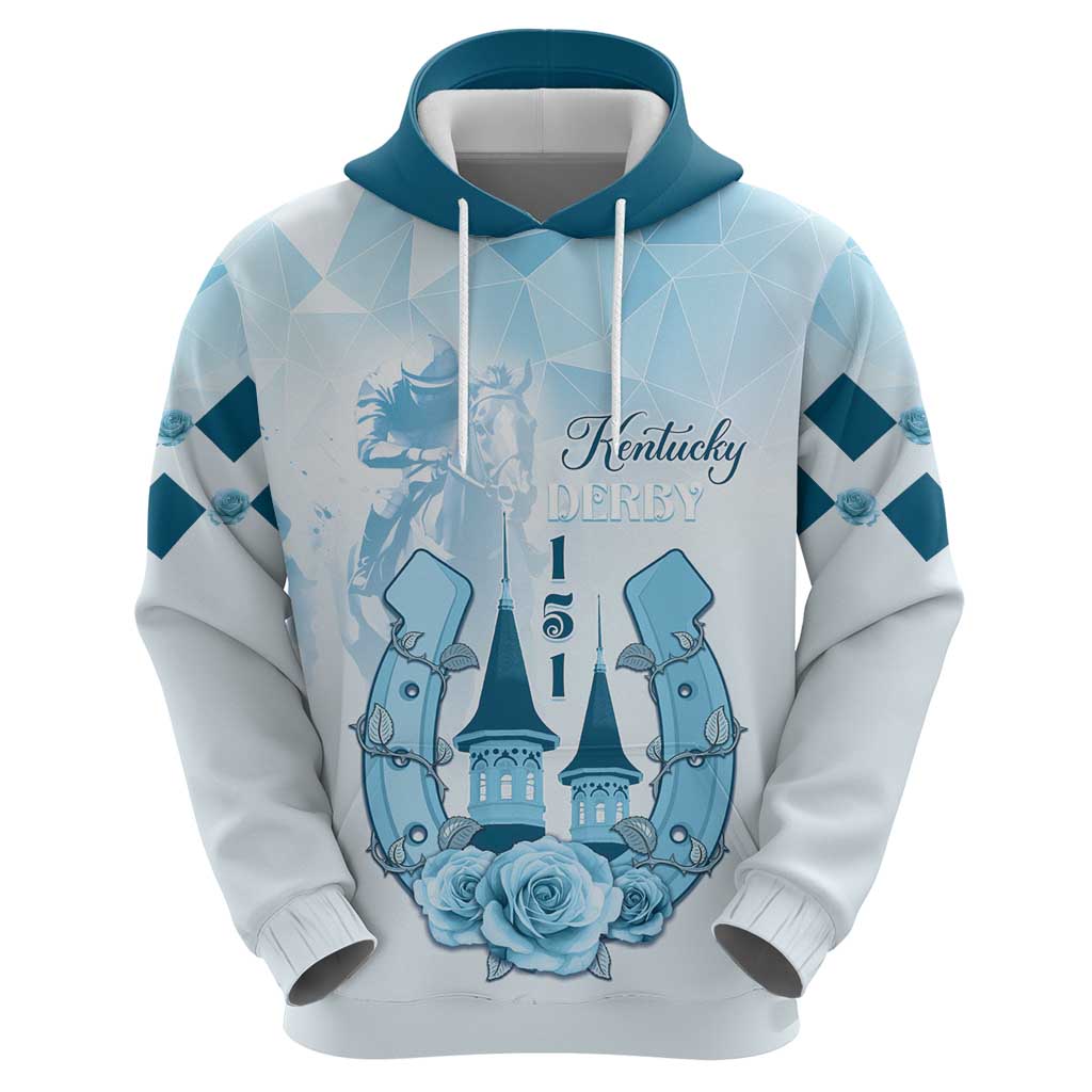 Kentucky Horse Racing Hoodie 151st Anniversary Blue Version LT05