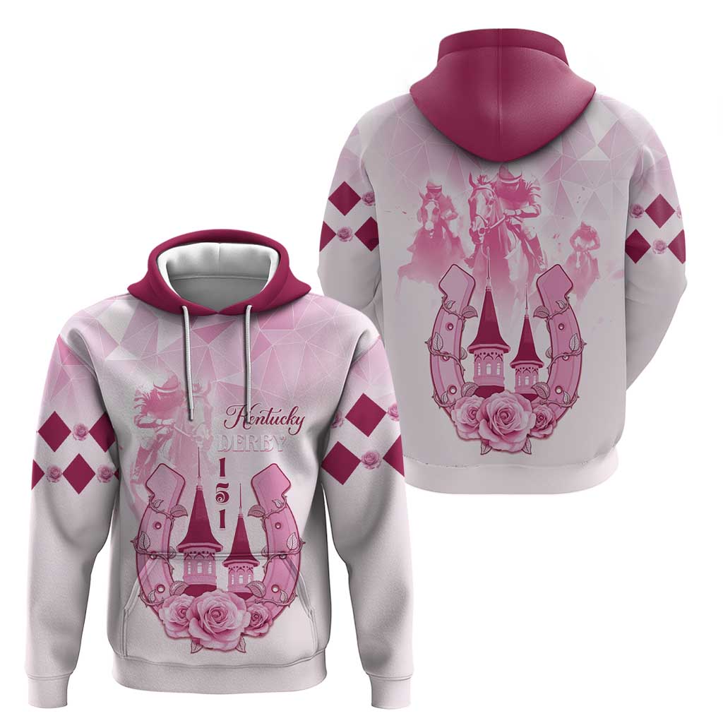 Kentucky Horse Racing Hoodie 151st Anniversary Pink Version LT05
