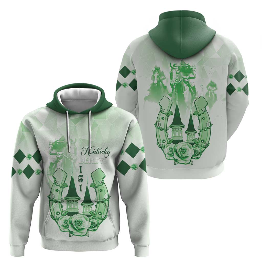 Kentucky Horse Racing Hoodie 151st Anniversary Green Version LT05
