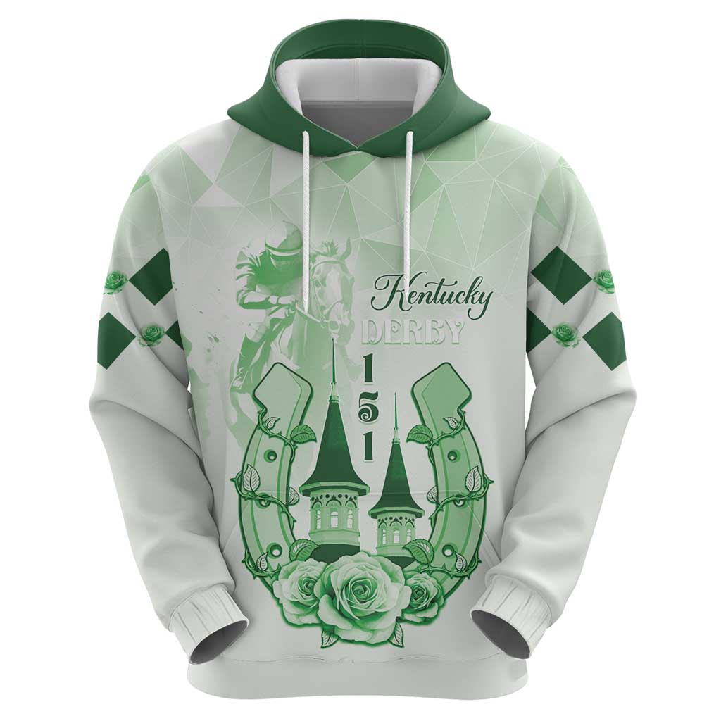 Kentucky Horse Racing Hoodie 151st Anniversary Green Version LT05