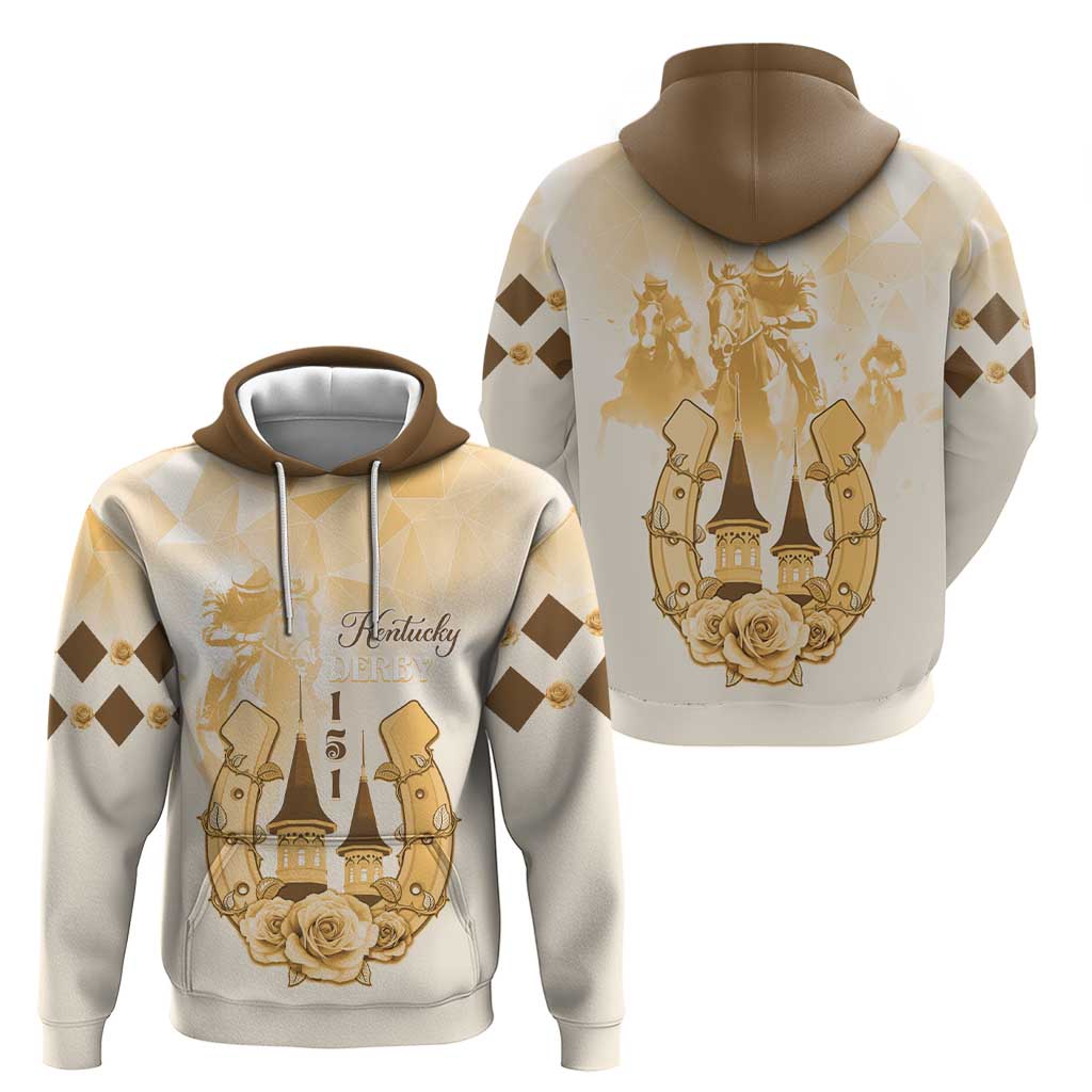 Kentucky Horse Racing Hoodie 151st Anniversary Beige Version LT05