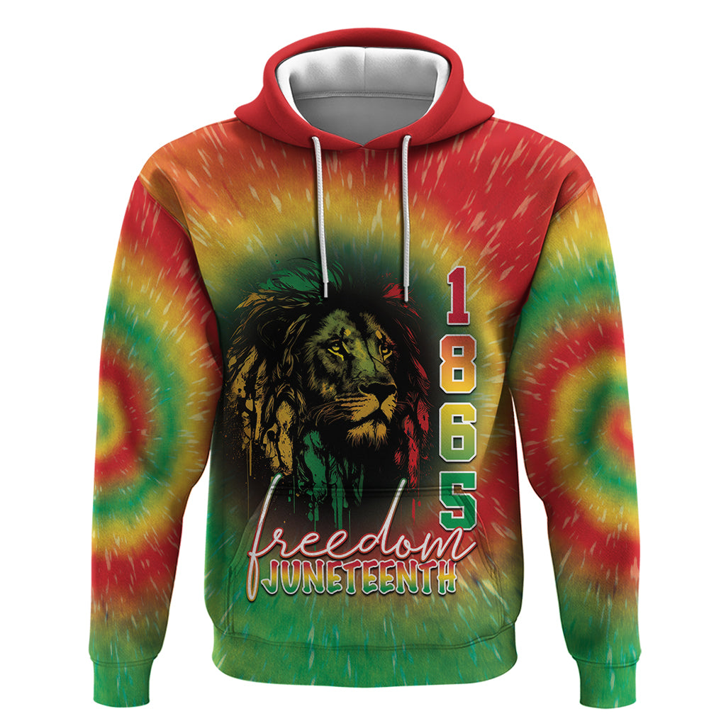 Juneteenth Freedom Day Hoodie Reggae Tie Dye Style LT05