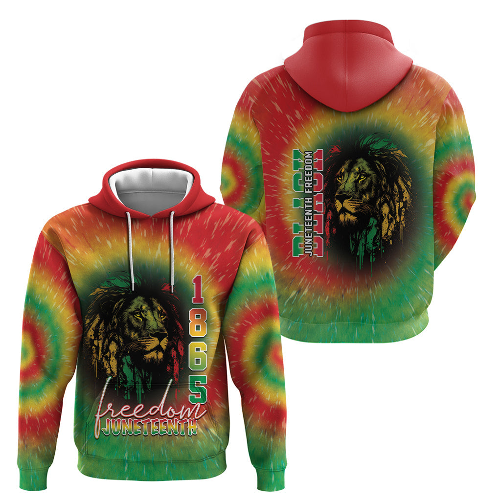 Juneteenth Freedom Day Hoodie Reggae Tie Dye Style LT05