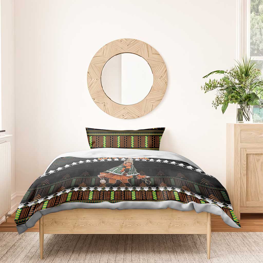 Ivory Coast Festival Of Masks Bedding Set Traditional Zaouli Dance LT05