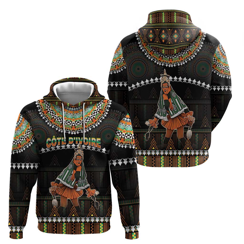 Ivory Coast Festival Of Masks Hoodie Traditional Zaouli Dance LT05