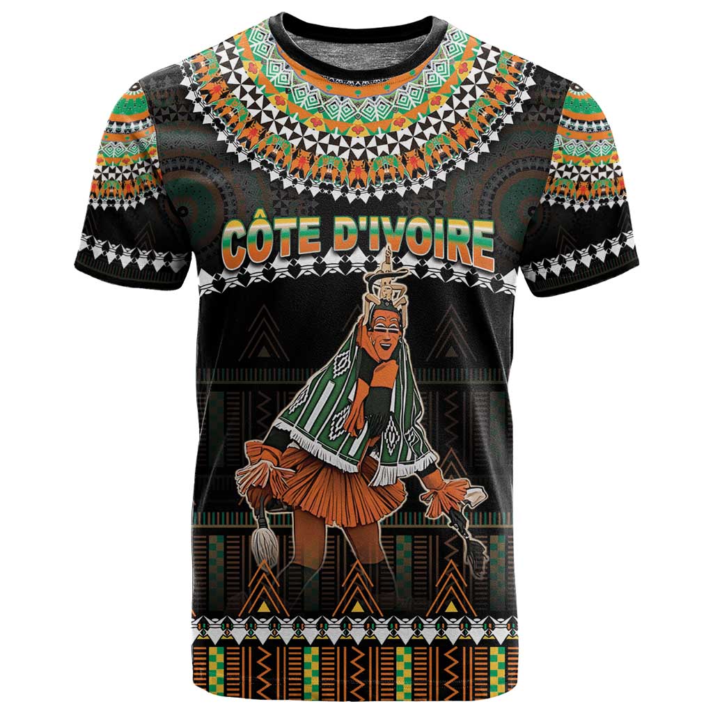 Ivory Coast Festival Of Masks T shirt Traditional Zaouli Dance LT05