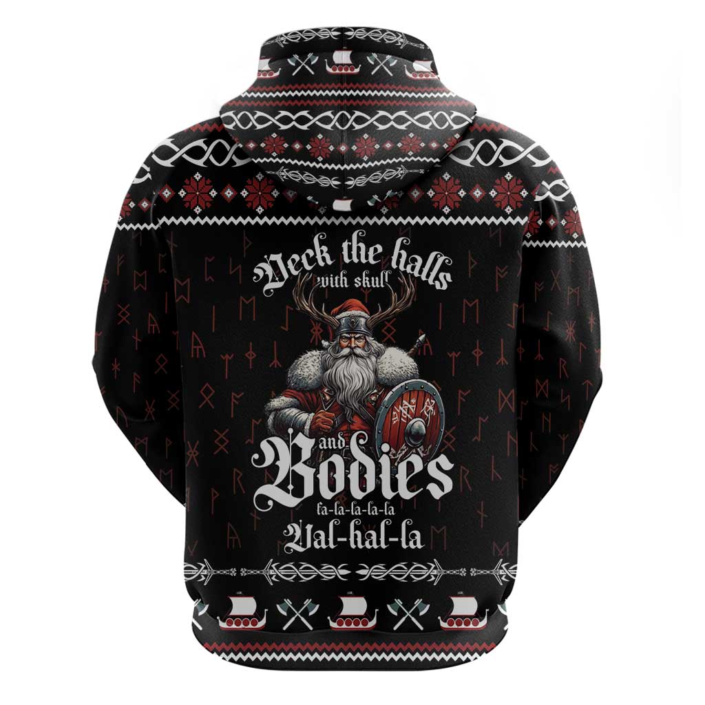 Funny Vikings Christmas Hoodie Falalalala Valhalla LT05