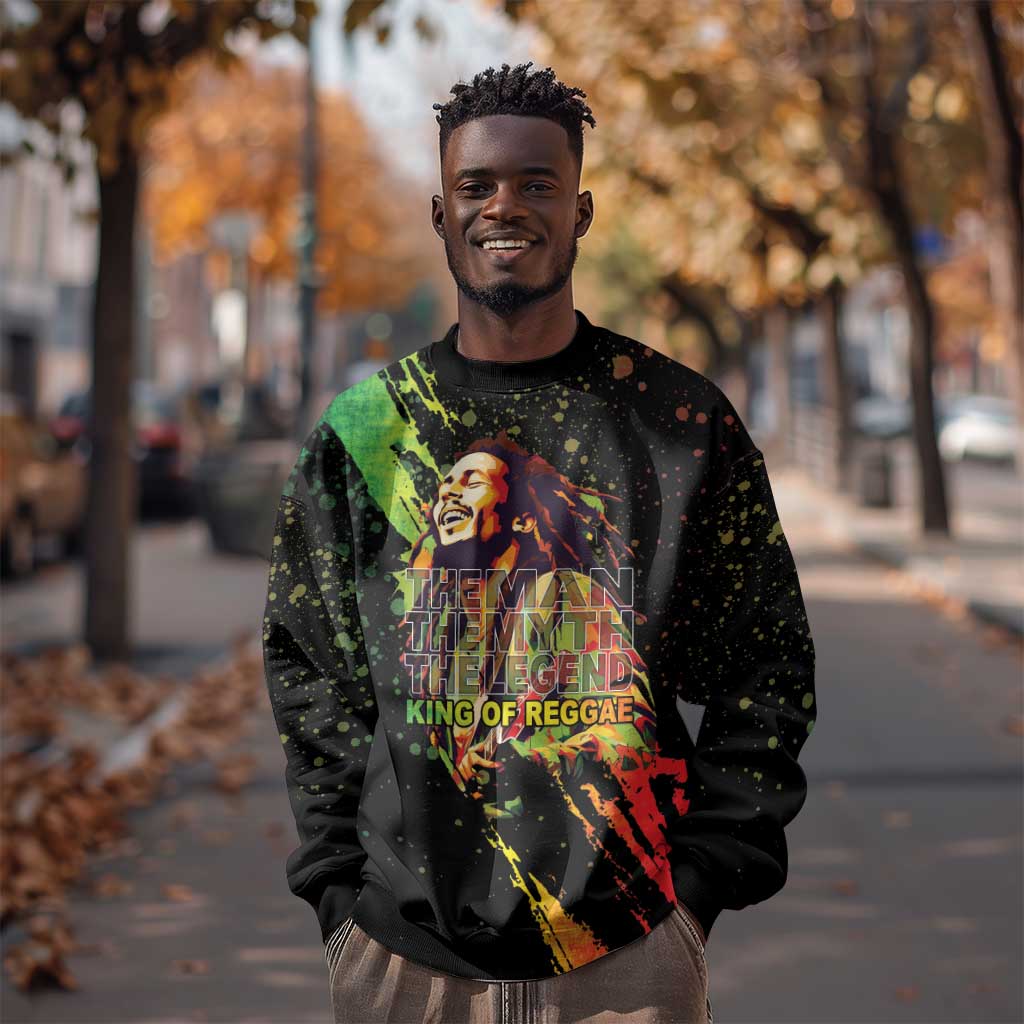 Afro Legend Bob Sweatshirt One Love Heart Destiny LT05