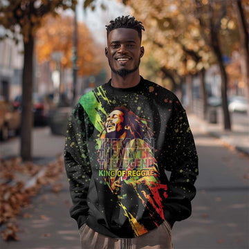 Afro Legend Bob Sweatshirt One Love Heart Destiny LT05