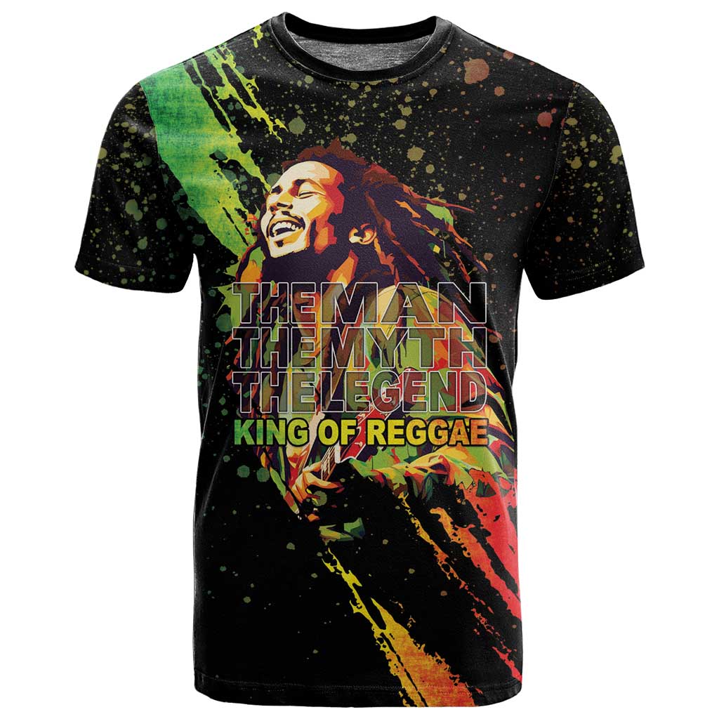 Afro Legend Bob T shirt One Love Heart Destiny LT05