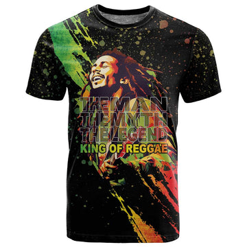 Afro Legend Bob T shirt One Love Heart Destiny LT05