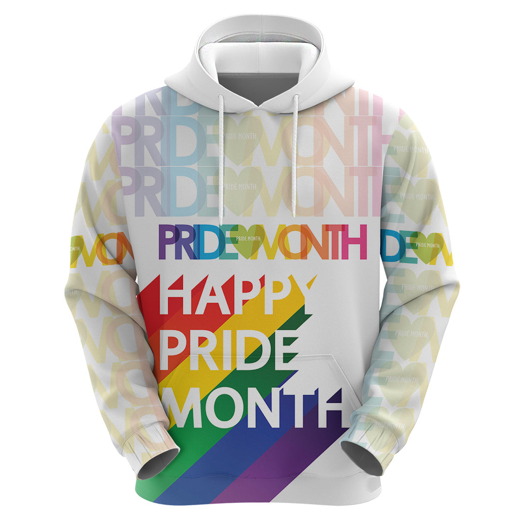 Happy Pride Month Hoodie White Vibe LT6