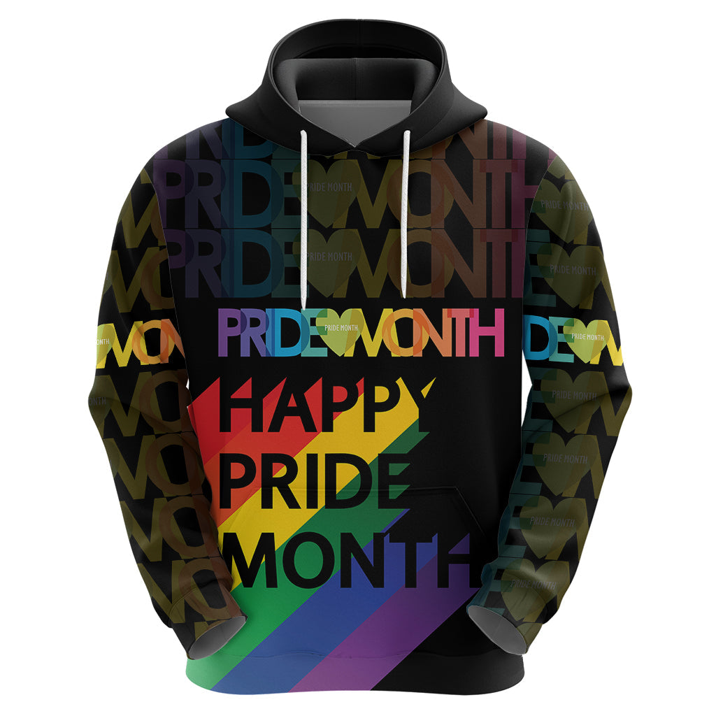 Happy Pride Month Hoodie Black Vibe LT6
