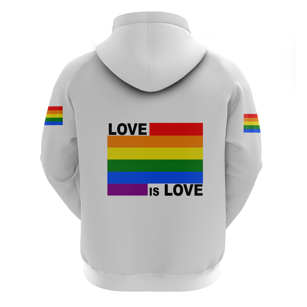 Pride Month Love Is Love Hoodie White Vibe LT6