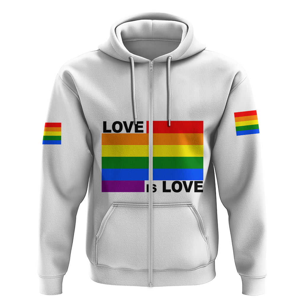 Pride Month Love Is Love Hoodie White Vibe LT6