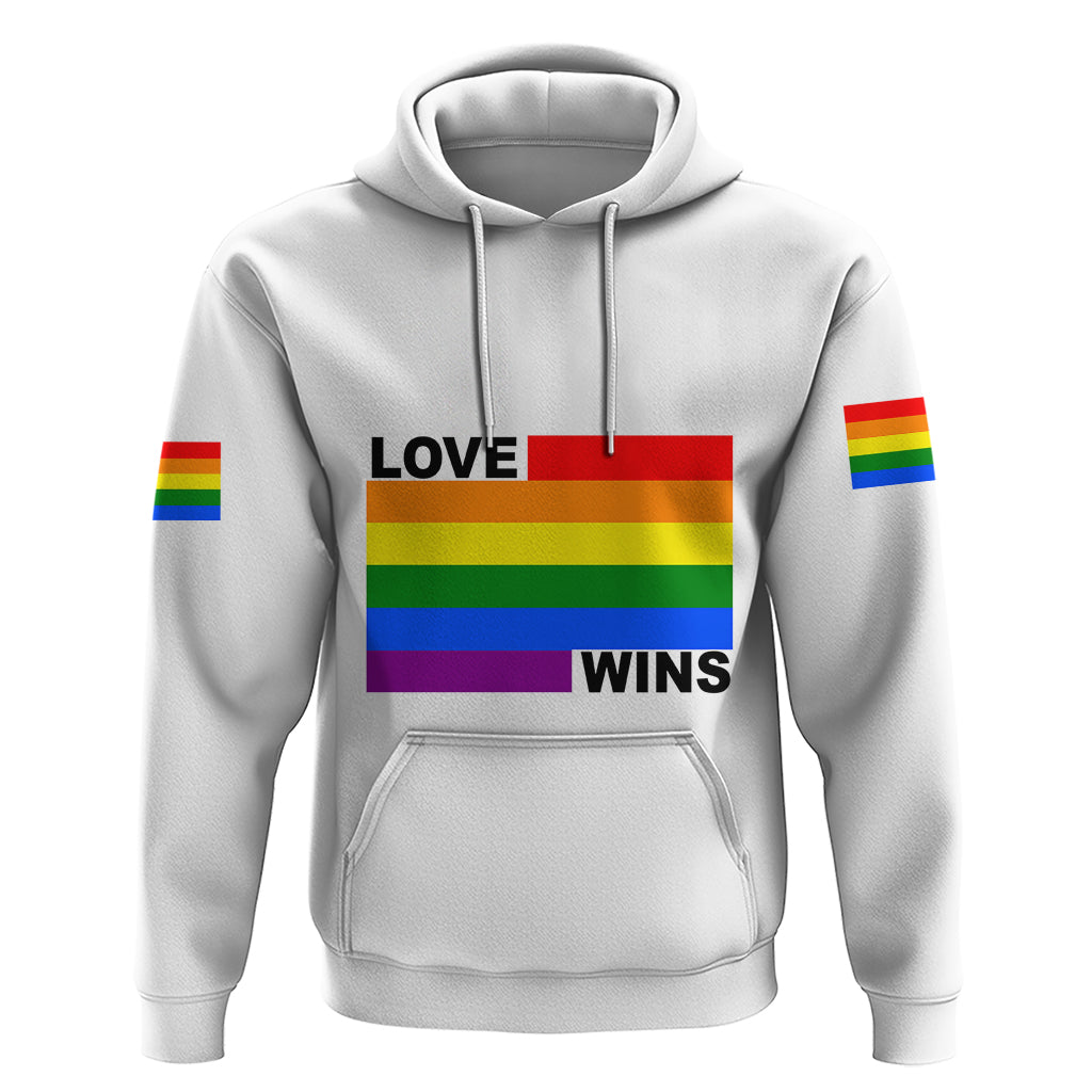 Pride Month Love Wins Hoodie White Vibe LT6