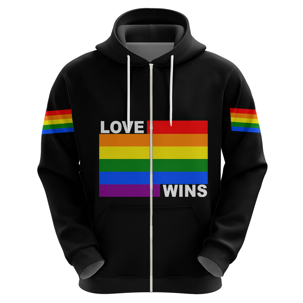 Pride Month Love Wins Hoodie Black Vibe LT6