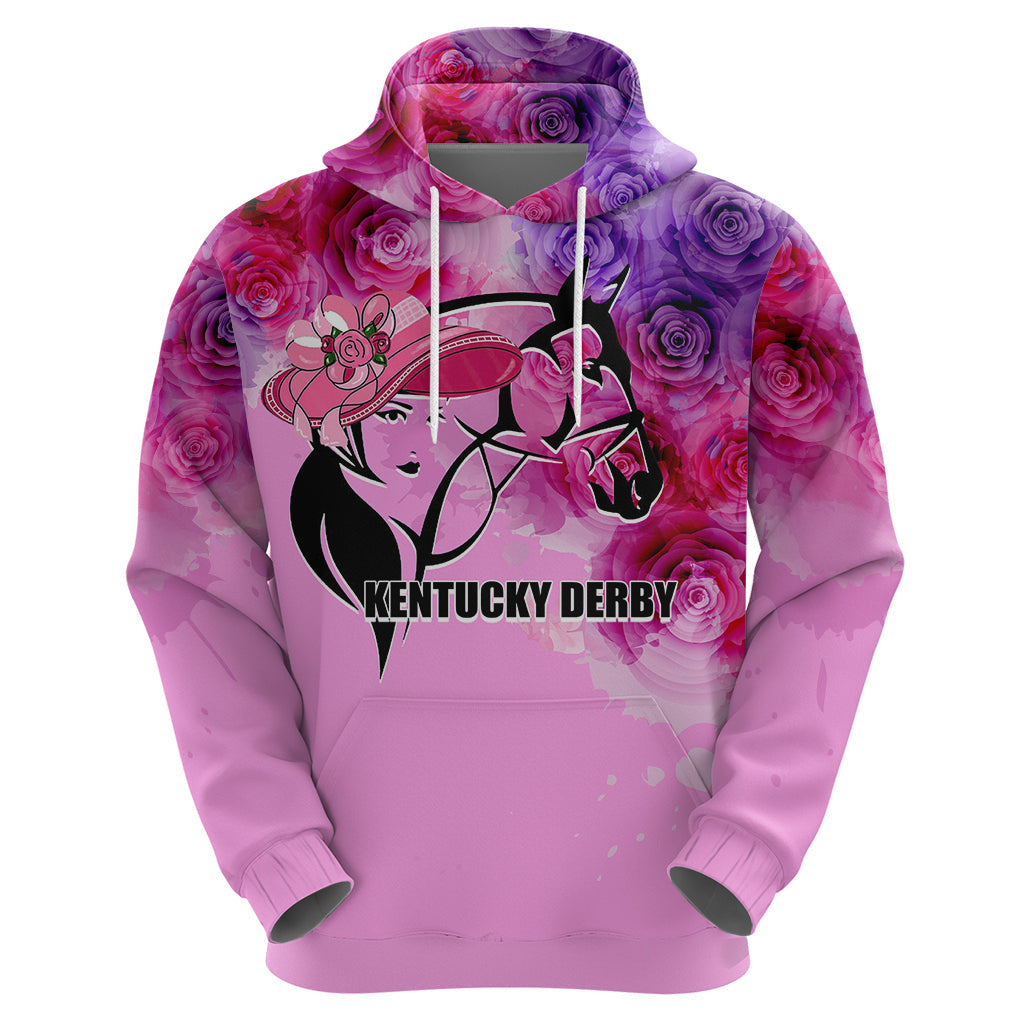 Kentucky Horse Racing Hoodie Derby Girl Pink Style LT6