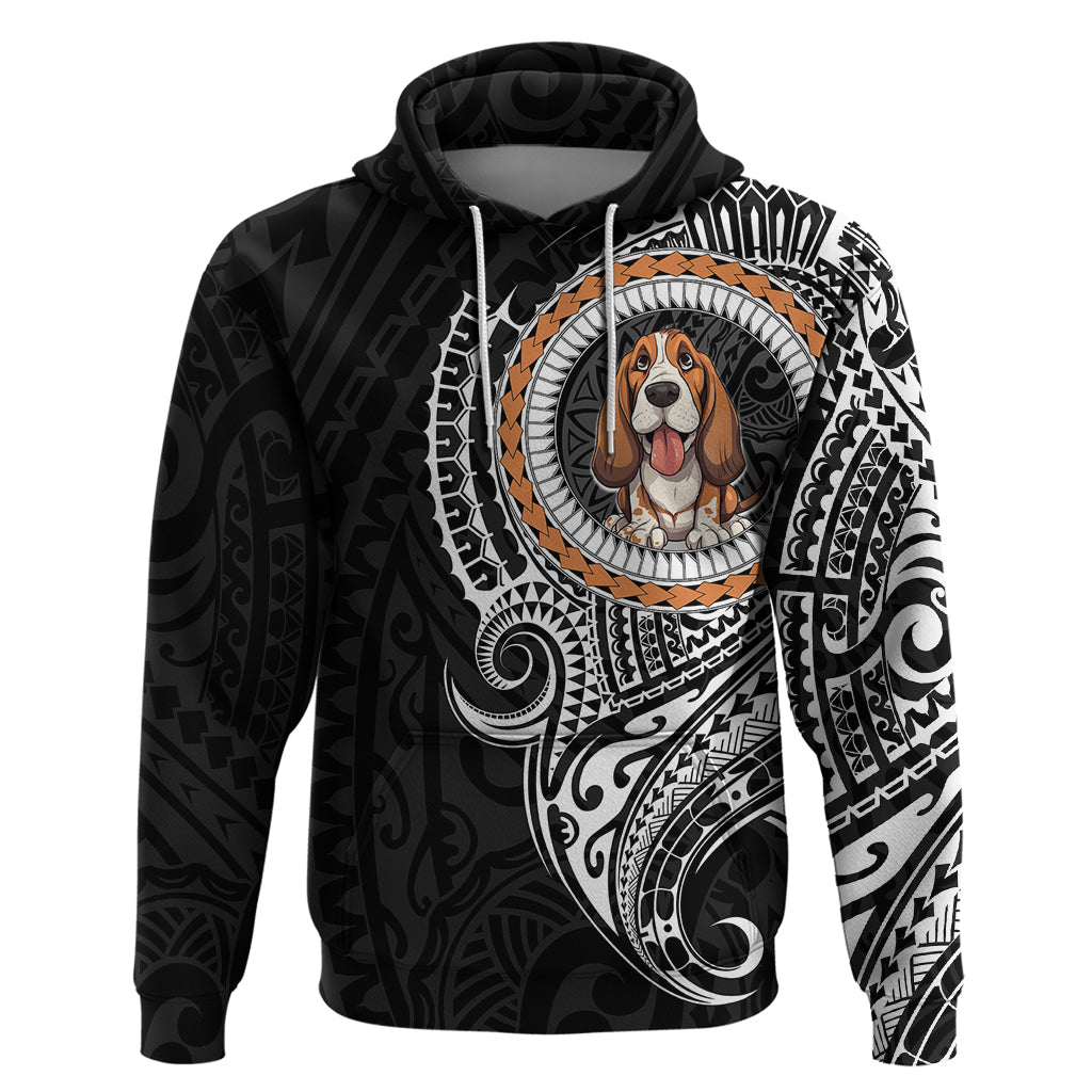 Polynesian Basset Hound Dog Hoodie Dog In My Heart LT6