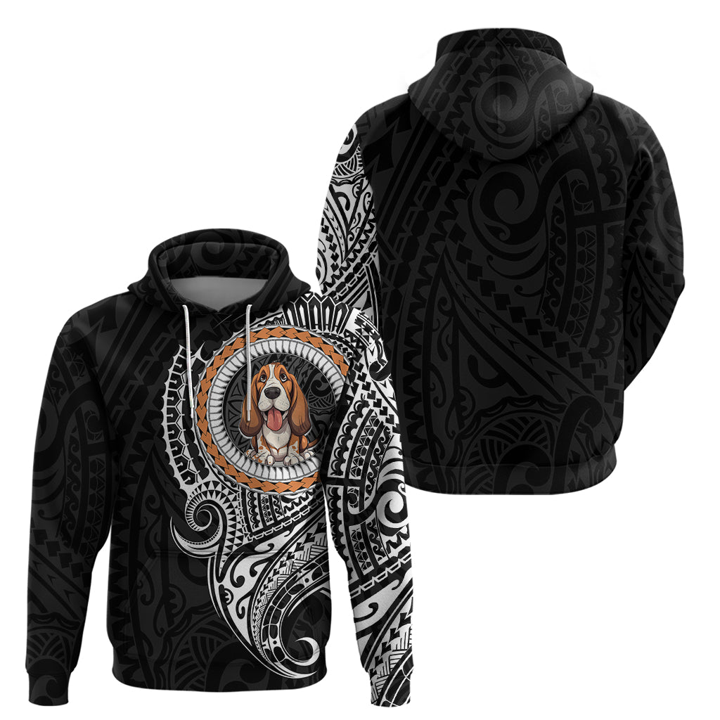 Polynesian Basset Hound Dog Hoodie Dog In My Heart LT6