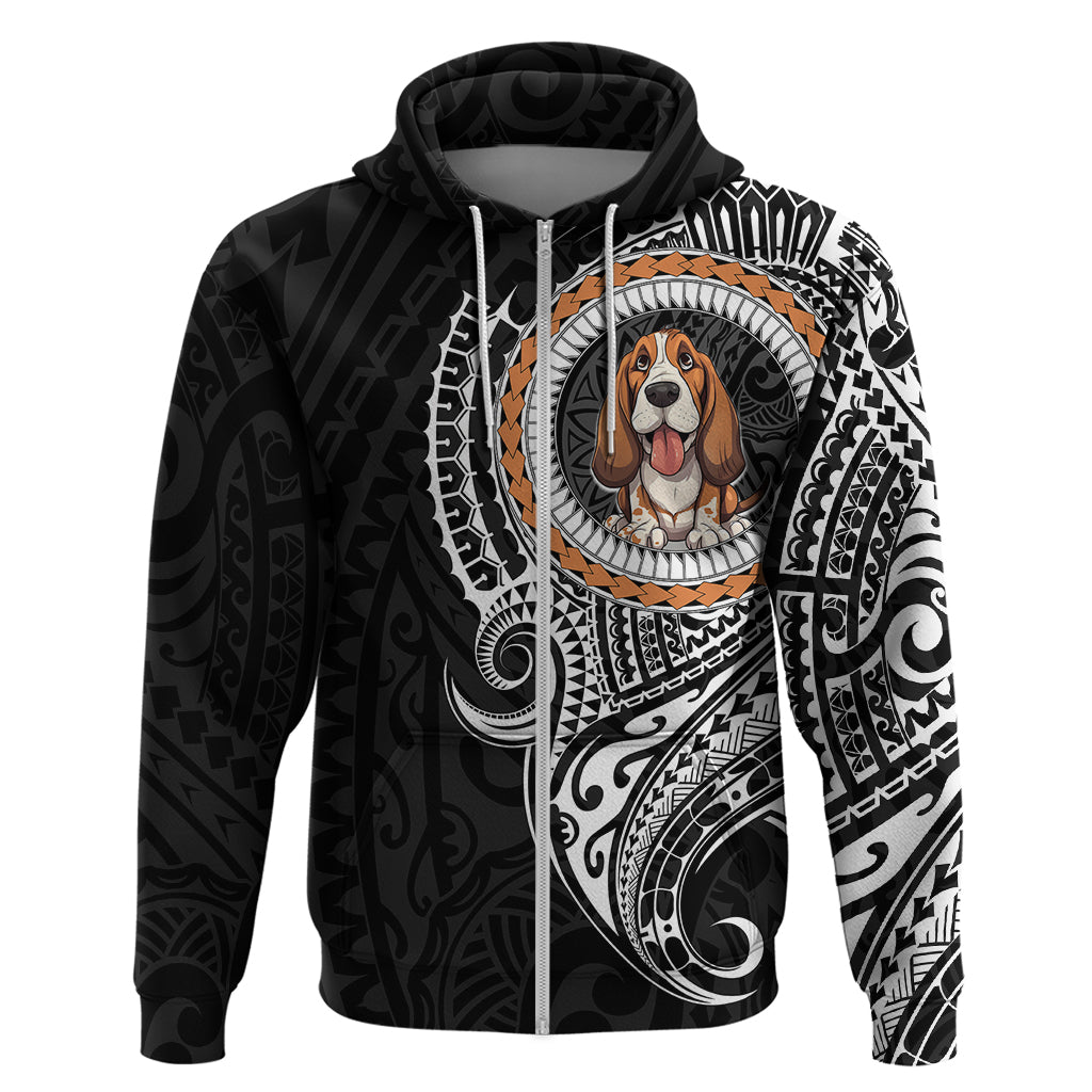 Polynesian Basset Hound Dog Hoodie Dog In My Heart LT6