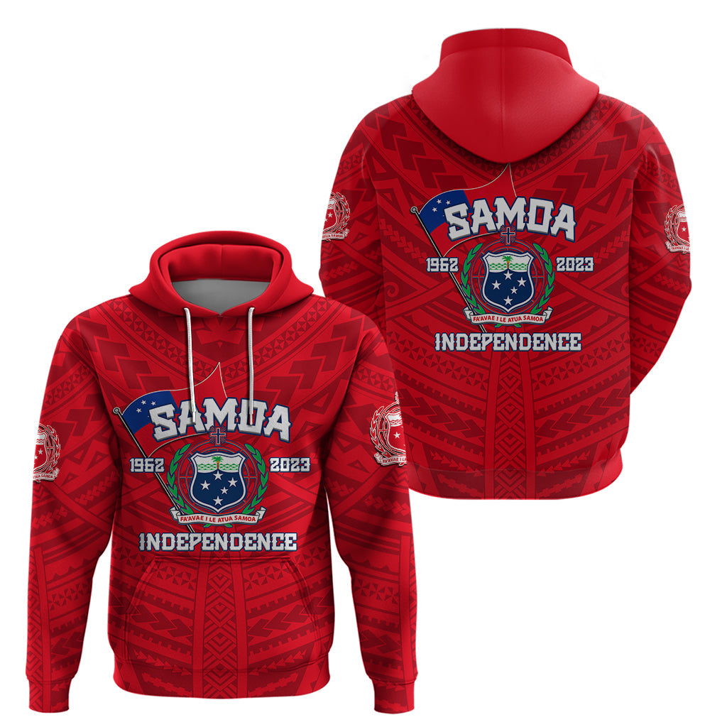 Samoa Independence Hoodie 2023 Red Style LT6