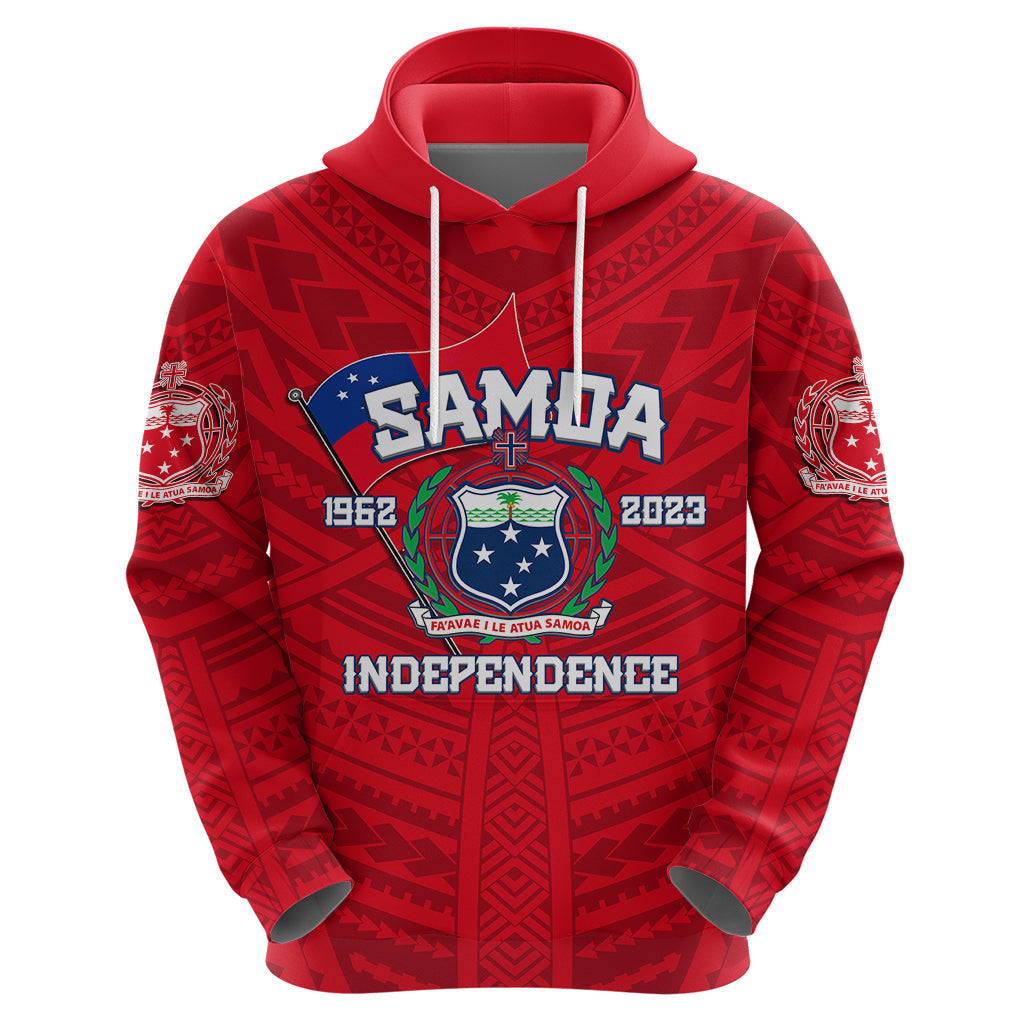 Samoa Independence Hoodie 2023 Red Style LT6