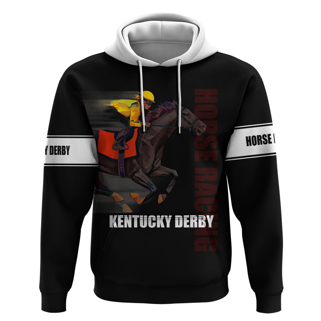 Kentucky Horse Racing Hoodie Sporty Style Black LT6