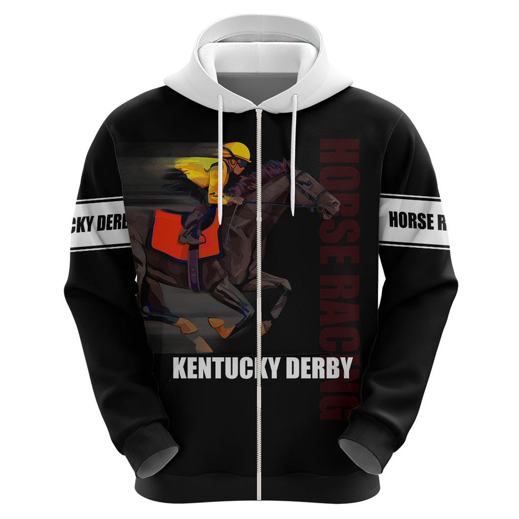 Kentucky Horse Racing Hoodie Sporty Style Black LT6