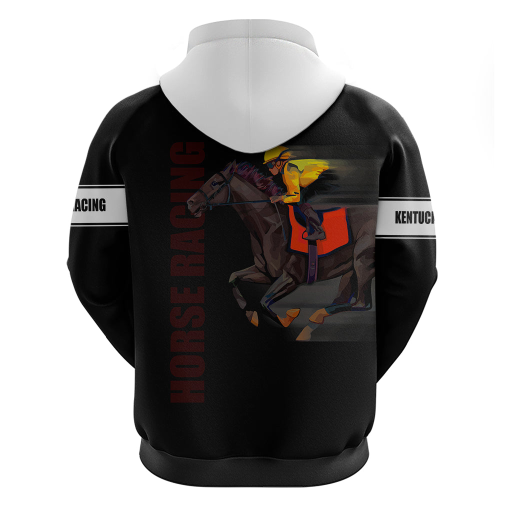 Kentucky Horse Racing Hoodie Sporty Style Black LT6