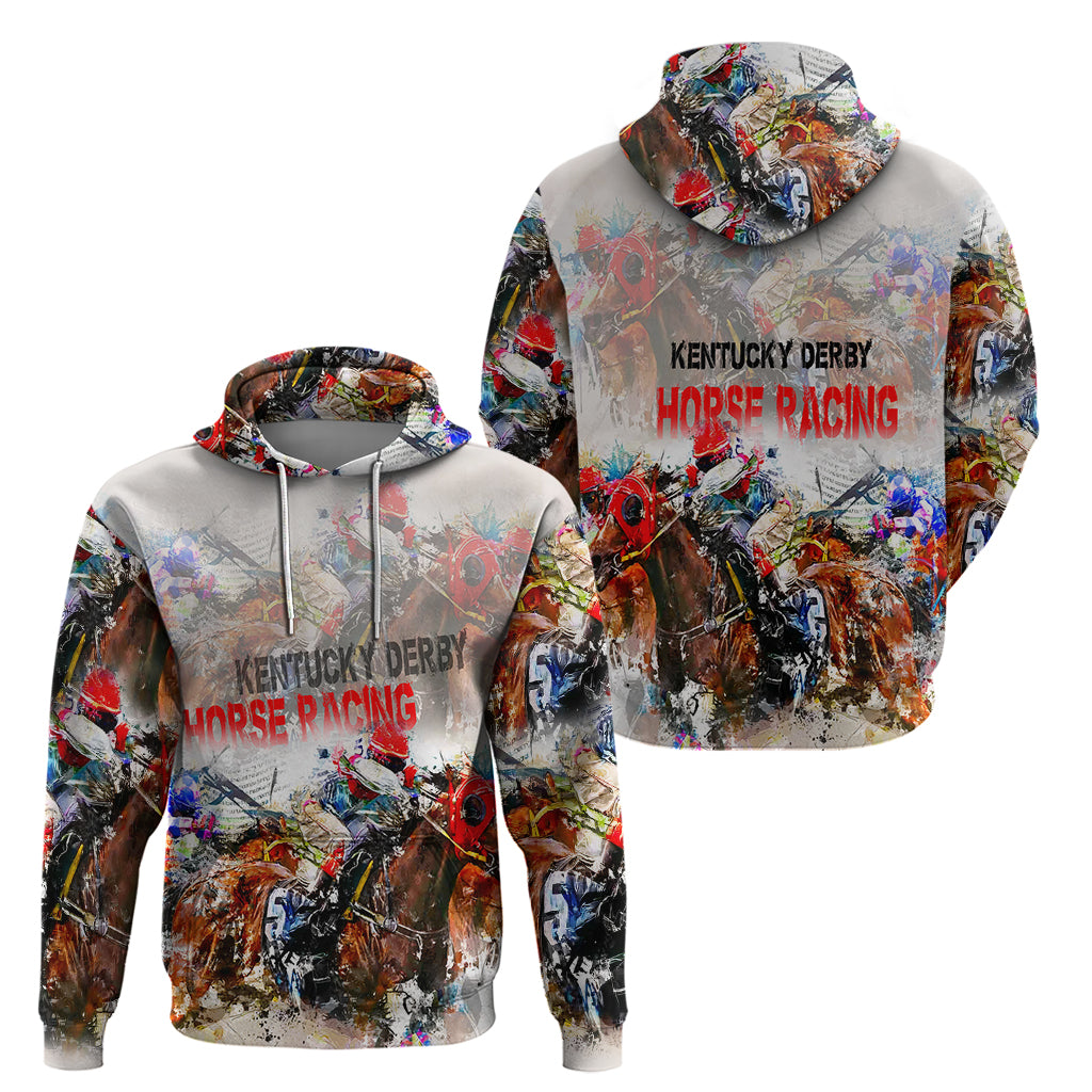 Horse Racing Hoodie Art Style LT6
