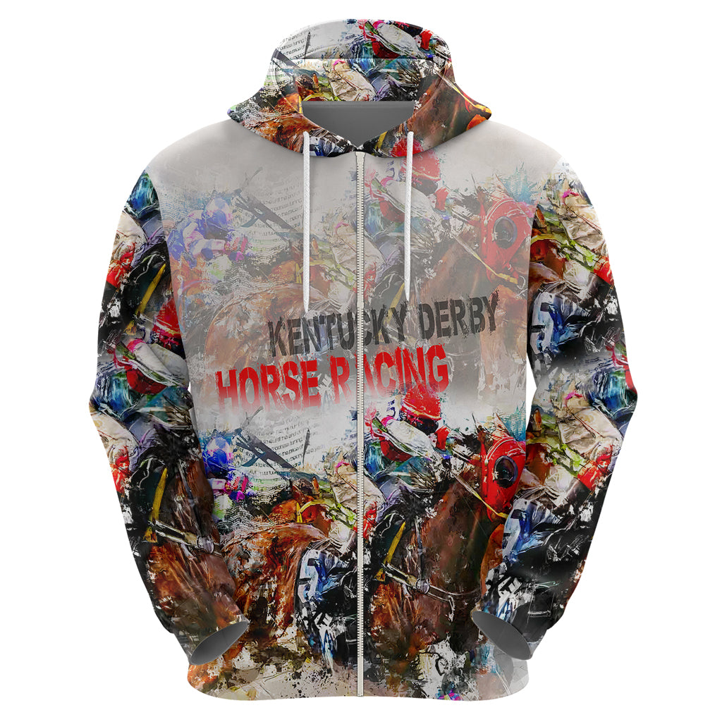 Horse Racing Hoodie Art Style LT6