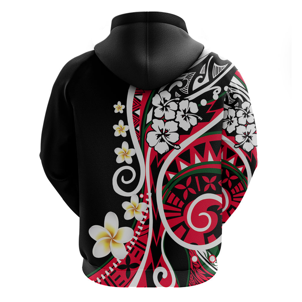 Plumeria Polynesian Hoodie Trending Red LT6