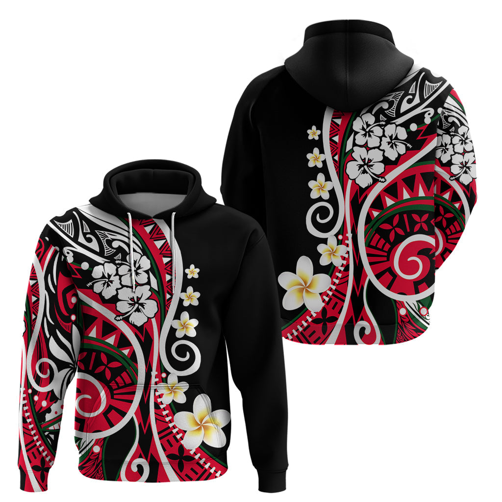 Plumeria Polynesian Hoodie Trending Red LT6