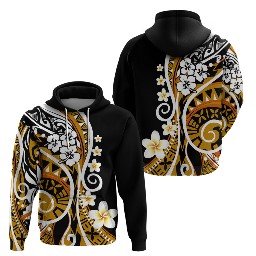 Plumeria Polynesian Hoodie Trending Gold LT6
