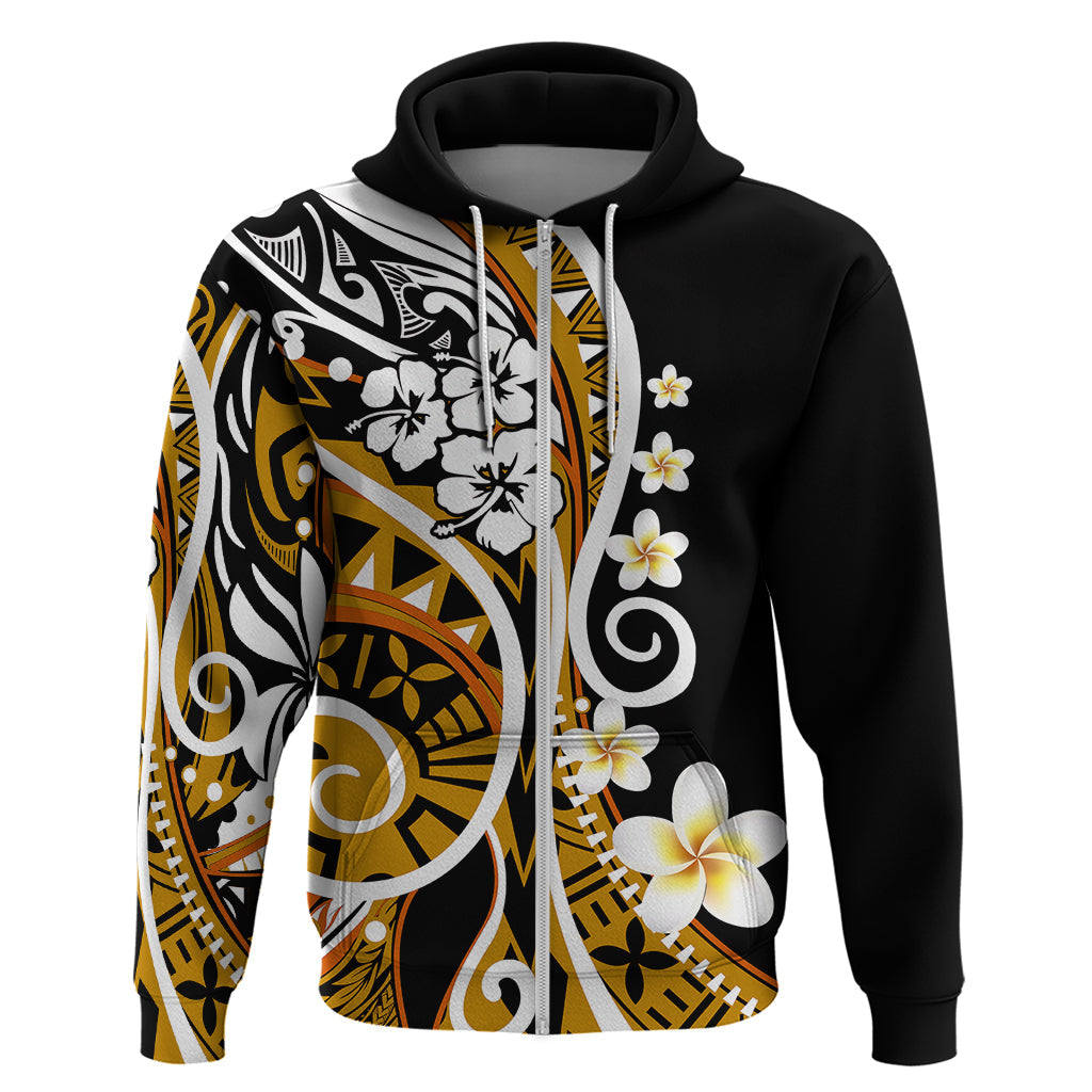 Plumeria Polynesian Hoodie Trending Gold LT6