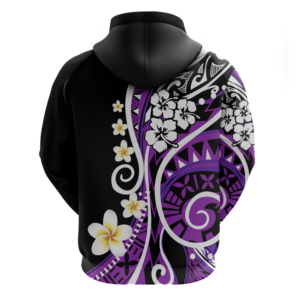 Plumeria Polynesian Hoodie Trending Purple LT6