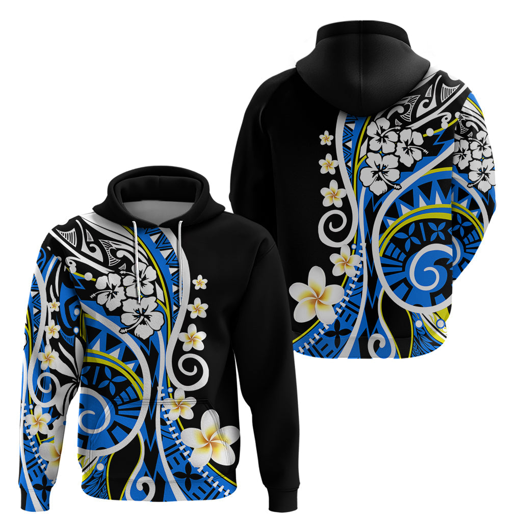 Plumeria Polynesian Hoodie Trending Blue LT6