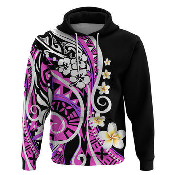 Plumeria Polynesian Hoodie Trending Pink LT6