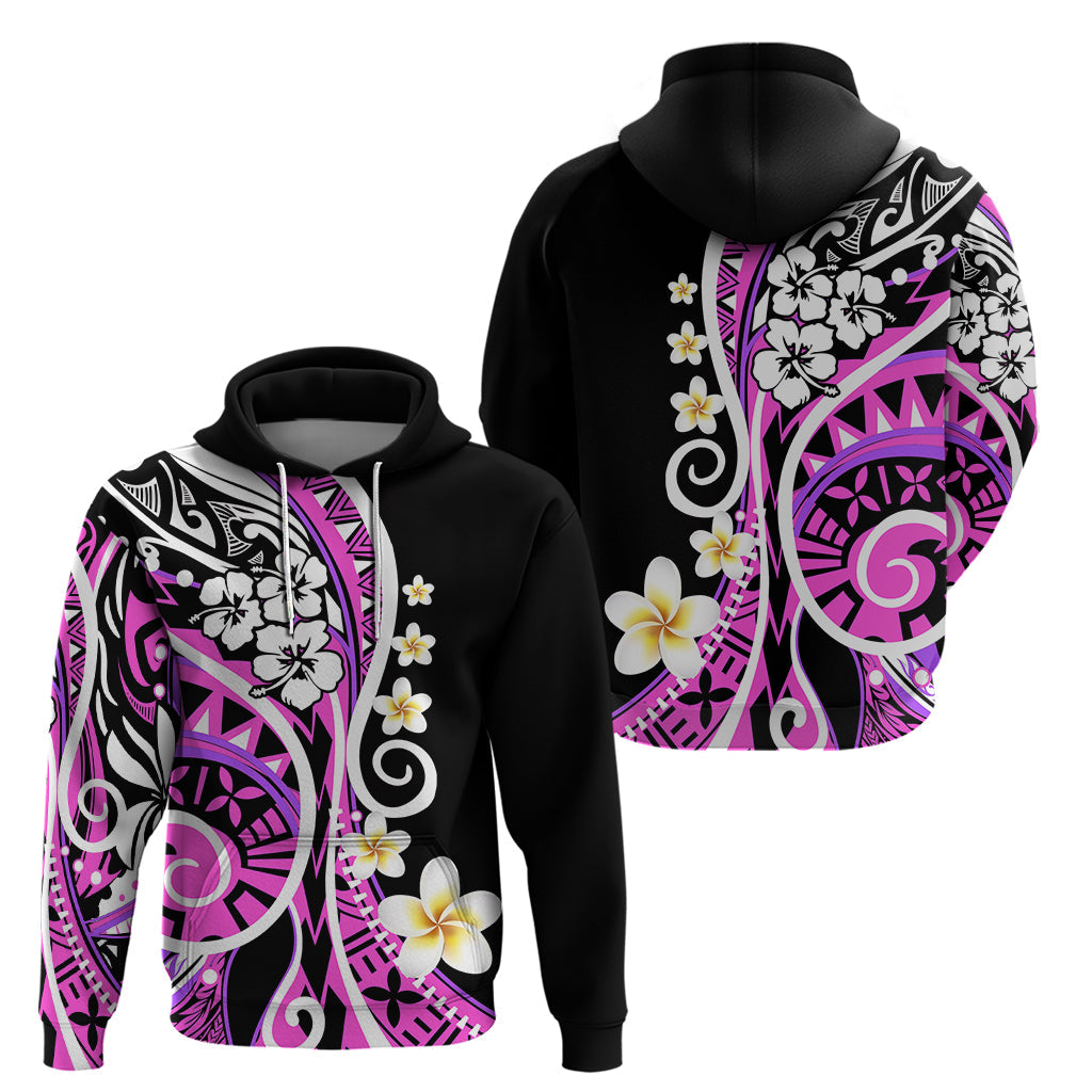 Plumeria Polynesian Hoodie Trending Pink LT6
