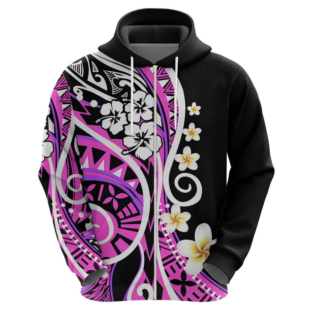 Plumeria Polynesian Hoodie Trending Pink LT6