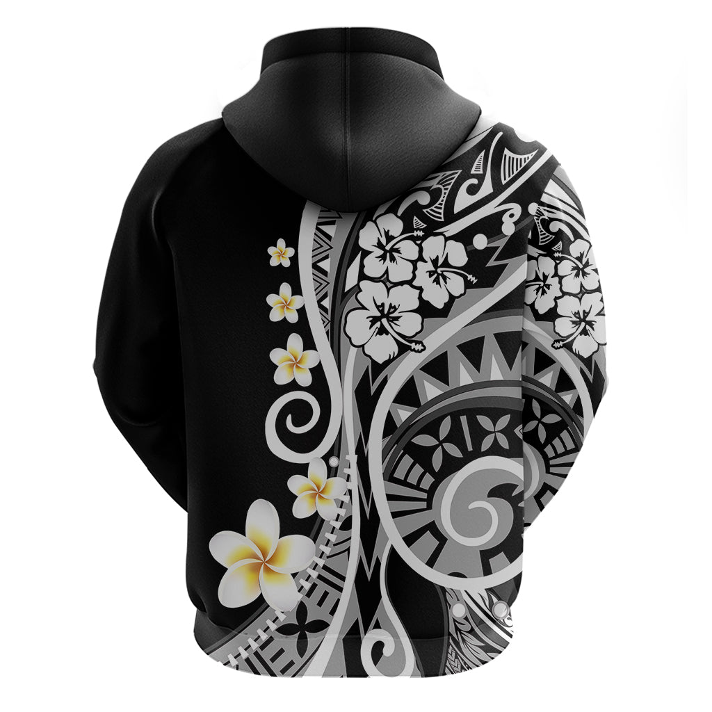 Plumeria Polynesian Hoodie Trending Black LT6