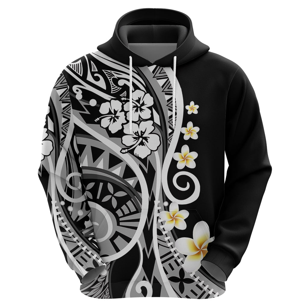Plumeria Polynesian Hoodie Trending Black LT6