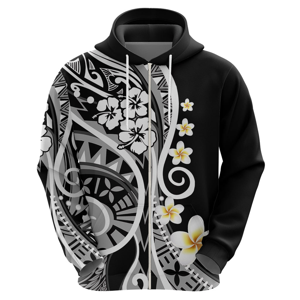 Plumeria Polynesian Hoodie Trending Black LT6