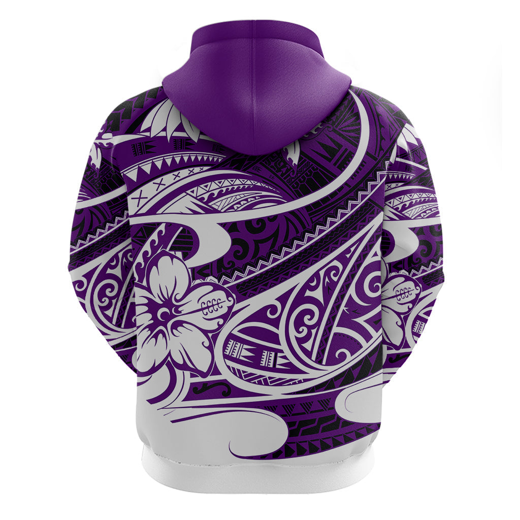 Polynesian Tribal Hoodie Purple LT6