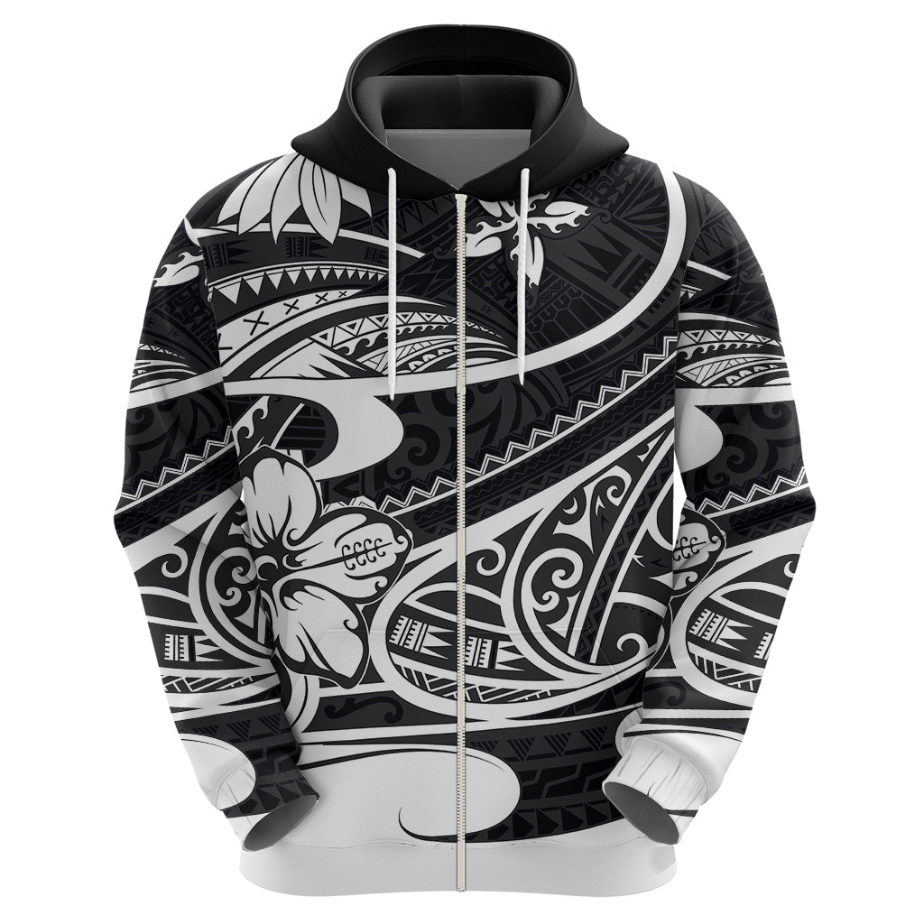 Polynesian Tribal Hoodie Black LT6